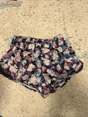 Floral printed Lululemon shorts